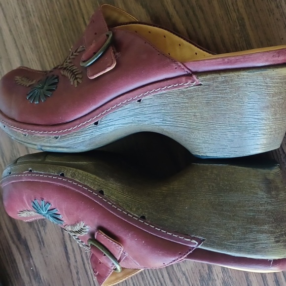 Unstructured by Clarks Burgundy Size 10 Leather Slip On Comfort Clogs UnDeniable - Picture 4 of 8